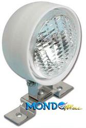 FARO BIANCO 12v 35w CON BASE GIREVOLE INOX CON LAMPADA ALOGENA