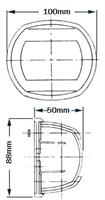 FANALE BIANCO LUCE BIANCA 135° DIMENSIONI 100x88x50mm §