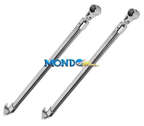 COPPIA PUNTONI TENDALINO Ø25mm LUNGH.100cm INOX BRACCI SOSTEGNO§