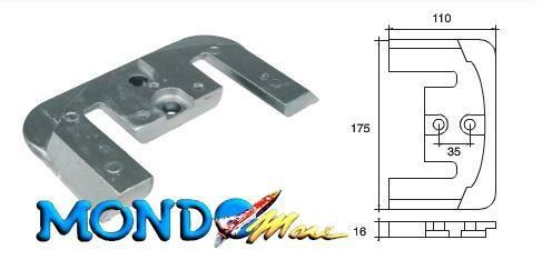 ANODO MERCURY MERCRUISER PIASTRA BRAVO 821630Q1