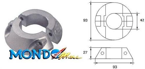 ANODO COLLARE MAX-PROP DIAM.42mm DE 93mm h27mm