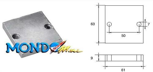 *ANODO MERCURY PIASTRA 63x61x9mm 34762A1