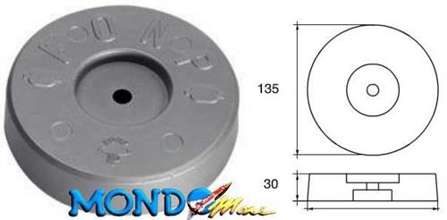 **ANODO CIRCOLARE CON FORO 135x30mm   2,7kg MRTSGBA834Z