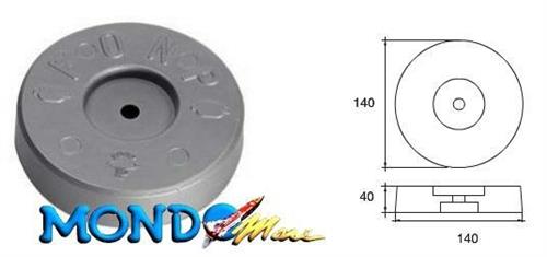 ANODO CIRCOLARE CON FORO 140x40mm   3,5kg