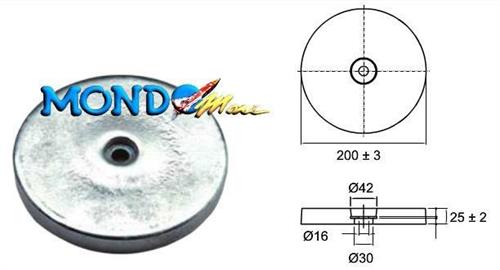 ANODO CIRCOLARE F-RA DIAMETRO 200mm