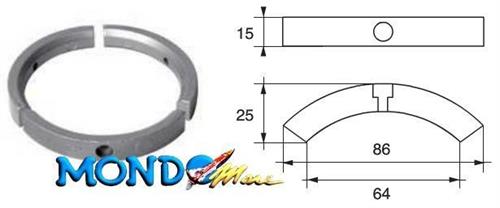 ANODO VOLVO ALLUMINIO 3 settori 3858399 80.VP.0632 VP023B §