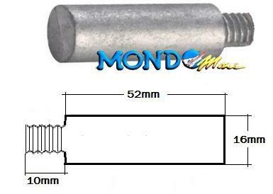 ANODO YANMAR BARILOTTO RICAMBIO 16x52mm