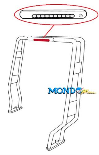 PLAFONIERA A 10 LED PER BOMA E ROLLBAR TUBOLARI 12v 3w 310x40m^