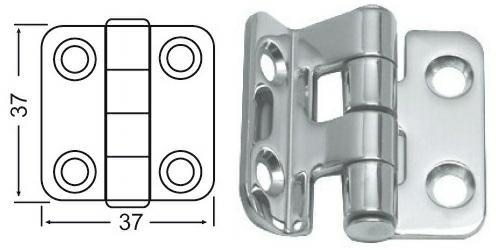 CERNIERA A SBALZO 37x37mm INOX AISI 316 CHROMELUX*