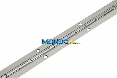 CERNIERA A NASTRO INOX SPESS.1,5mm LARGH.40mm FORI 4,3mm 2mt