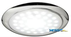 PLAFONIERA A 42 LED 12/24v 3w CROMATA D130mm h11mm +INTERRUTTOr§