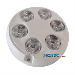 FARO STAGNO PER PLANCETTA 6x3w LED 12vLUCE BIANCA TONDA ø90x26mm