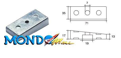 ANODO HONDA INCLINATO IN ALLUMINIO HN008AL 41109-ZW1-B00 §