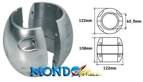 ANODO COLLARE PER ASSE 63mm (2-1/5) §