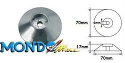ANODO FLANGIA CIRCOLARE 70mm ALLUMINIO NC024^