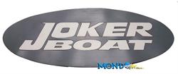 LOGO JOKER BOAT 40x15cm FONDO GRIGIO SCURO SCRITTA GRIGIO CHIARO