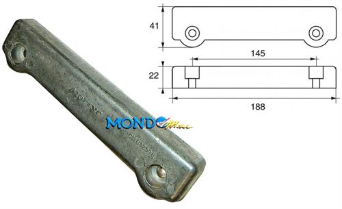 ANODO VOLVO BARRA 250-270-280cv ALLUMINIO VP007**