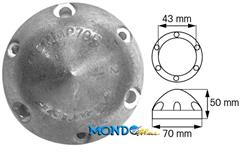 ANODO OGIVA OG010/6F RICAMBIO MAX-PROP 68mmh43mmALLUMINIO §