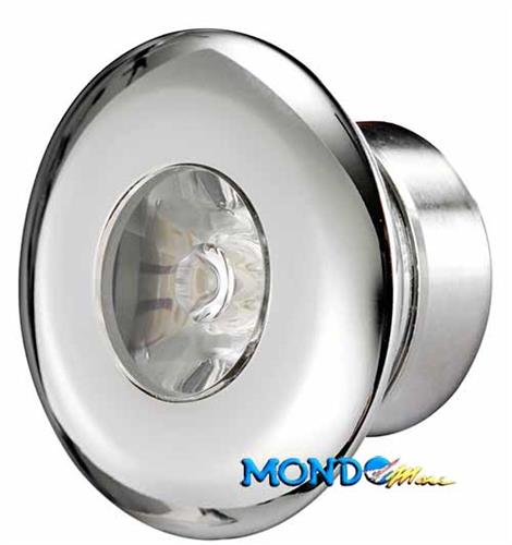 LUCE DI CORTESIA A LED INOX 0,3w DIAMETRO 39mm INCASSO 25mm h3m§