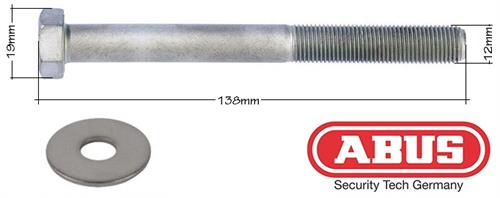 PERNO PER ANTIFURTO FUORIBORDO ABUS D.12mm L.138mm