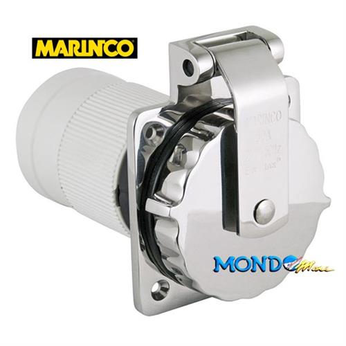 PRESA CORRENTE SPINA MASCHIO DA PANNELLO INOX MARINCO 50A**