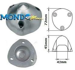 ANODO OGIVA RICAMBIO MAX-PROP 72mm h45mm IN ALLUMINIO OG010**