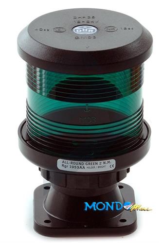 FANALE CIRCOLARE LUCE VERDE 360° DHR CON BASE**