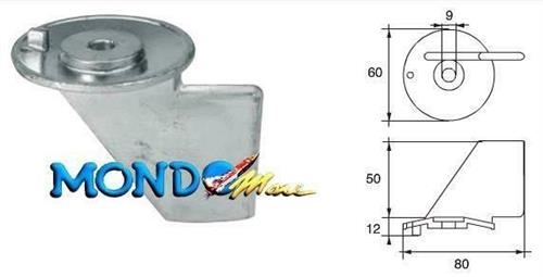 ANODO SUZUKI BRP PINNA 40 4T IN ALLUMINIO SU006AL 95125-9550^