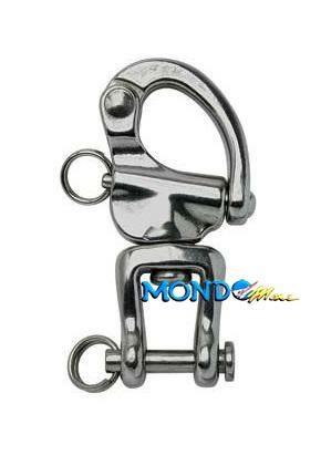 MOSCHETTONE CON GIRELLA E SPINA 128mm SPINNAKER INOX AISI 316^