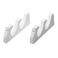 PORTACANNE A PARETE 2 POSTI BIANCO LUNGHEZZA 222mm ALTEZZA 63mm