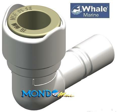 ADATTATORE GOMITO A FUSO WHALE PER TUBO DA 15mm §