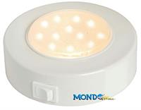 PLAFONIERA A 12 LED 2,4wSUN 10BIANCA CON INTERRUTTORE D110mm**