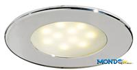 PLAFONIERA A 12 LED 2,4w DA INCASSO INOX 70mm INCASSO 51mmATRIA§