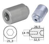 ANODO YAMAHA CILINDRICO 80/250cv RIF.OR.68V-11325-01 ALLUMINIO §