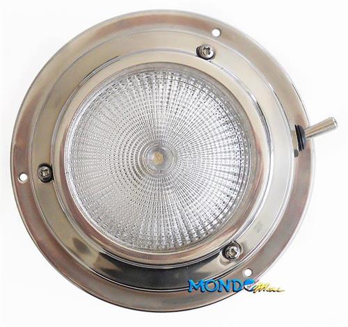 PLAFONIERA TONDA A LED INOX Ø110mm h35mm 12v §