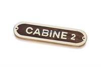 PLACCA DECORATIVA IN LEGNO ED OTTONE CABINE 2 §