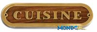 PLACCA DECORATIVA IN LEGNO ED OTTONE MOTIVO CUISINE**