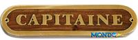 PLACCA DECORATIVA IN LEGNO ED OTTONE MOTIVO CAPITAINE^