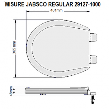 COPERCHIO WC 29197-1000 LEGNO GABINETTO JABSCO BEMIS REGULAR^