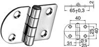 CERNIERA 65x40mm INOX^