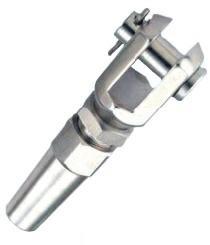 TERMINALE IMPIOMBATURA INOX A FORCELLA PER CAVO 8mm §