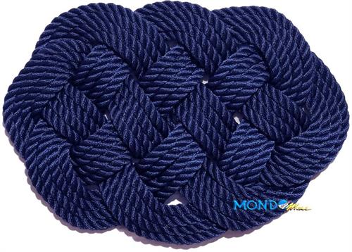 TAPPETO CORDA INTRECCIATA 47x25cm BLUE NAVY §