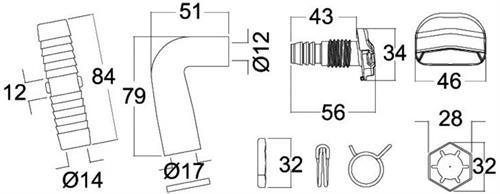 KIT IMMISSIONE ACQUA PULITA WC TECMA ELEGANCE GEN1-2 T-PF.P03/B§