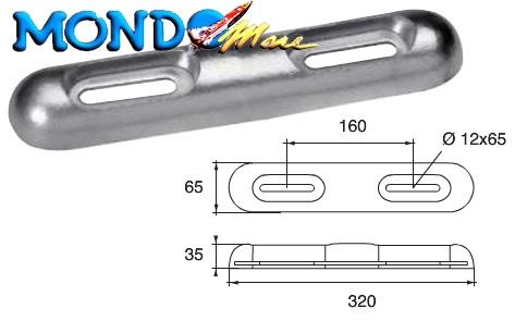 ANODO FLANGIA ELLITTICA 320x65x35mm MRTCMZD77EURO §