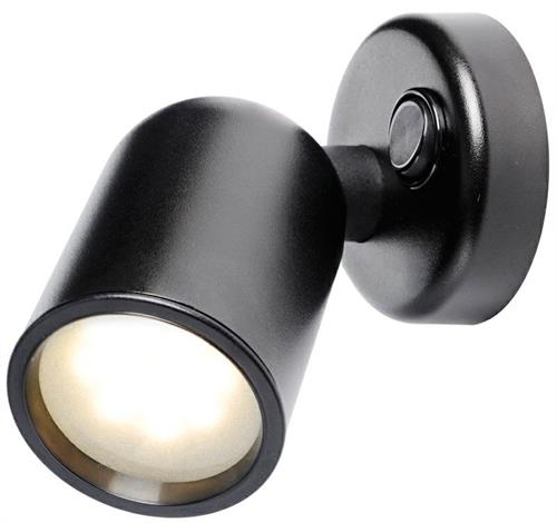 FARETTO A 16 LED NERO 12/24v 2w 50 LUMEN 2900/3200°K APPLIQUE §