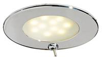 PLAFONIERA A 12 LED 2,4w INCASSO 51mm INOX D.70mm ATRIA INTERR.§