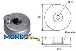 ANODO CIRCOLARE D.135mm h55mm PESO 4,5kg IN ZINCO MRTCMH06Z