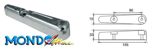 ANODO FLANGIA ELLITTICA 155mm ARNESON INTERASSE 90mm