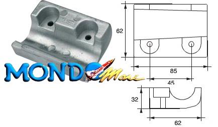 *ANODO YAMAHA PLACCA 50cv 4T 63D-45251-01