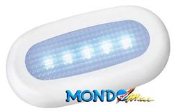 PLAFONIERA OVALE 5 LED LUCE BLU 70x38x10mm §